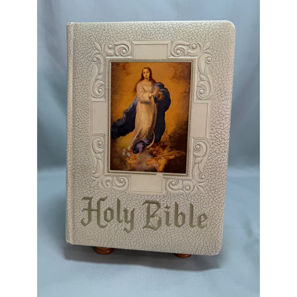 Vintage Holy Bible Catholic Parish Edition '65 Grand Rapids MI Polish Genealogy